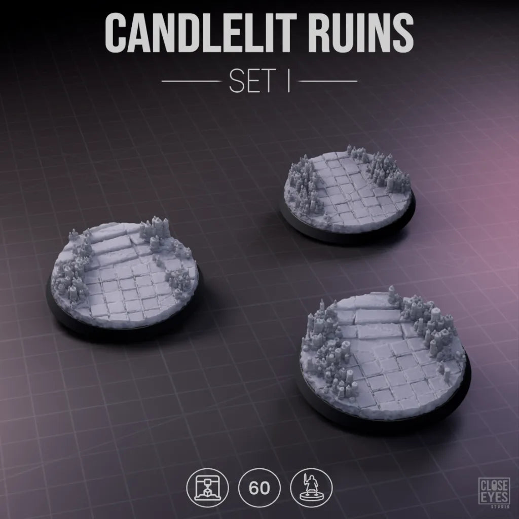 Sacred Stone Candlelit Sanctum Round 60mm Set I