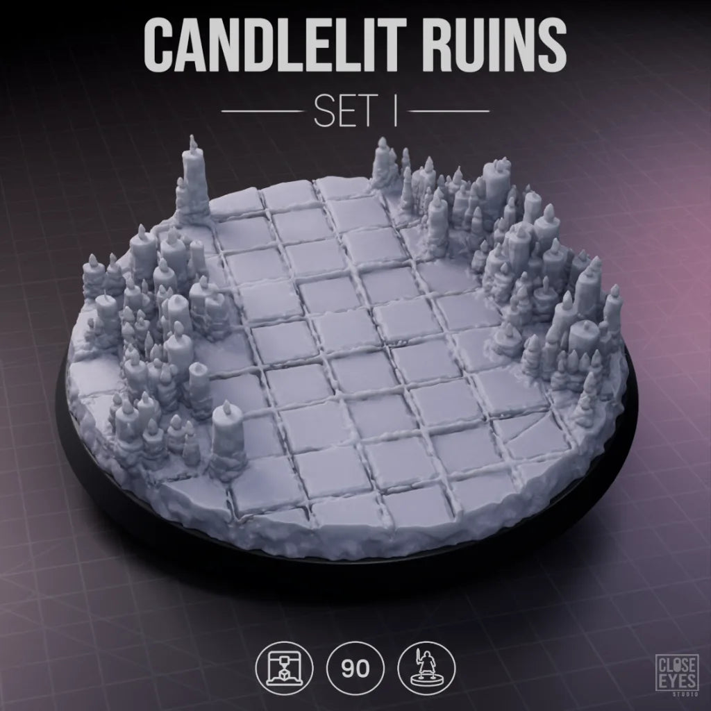 Sacred Stone Candlelit Sanctum Round 90mm Set I