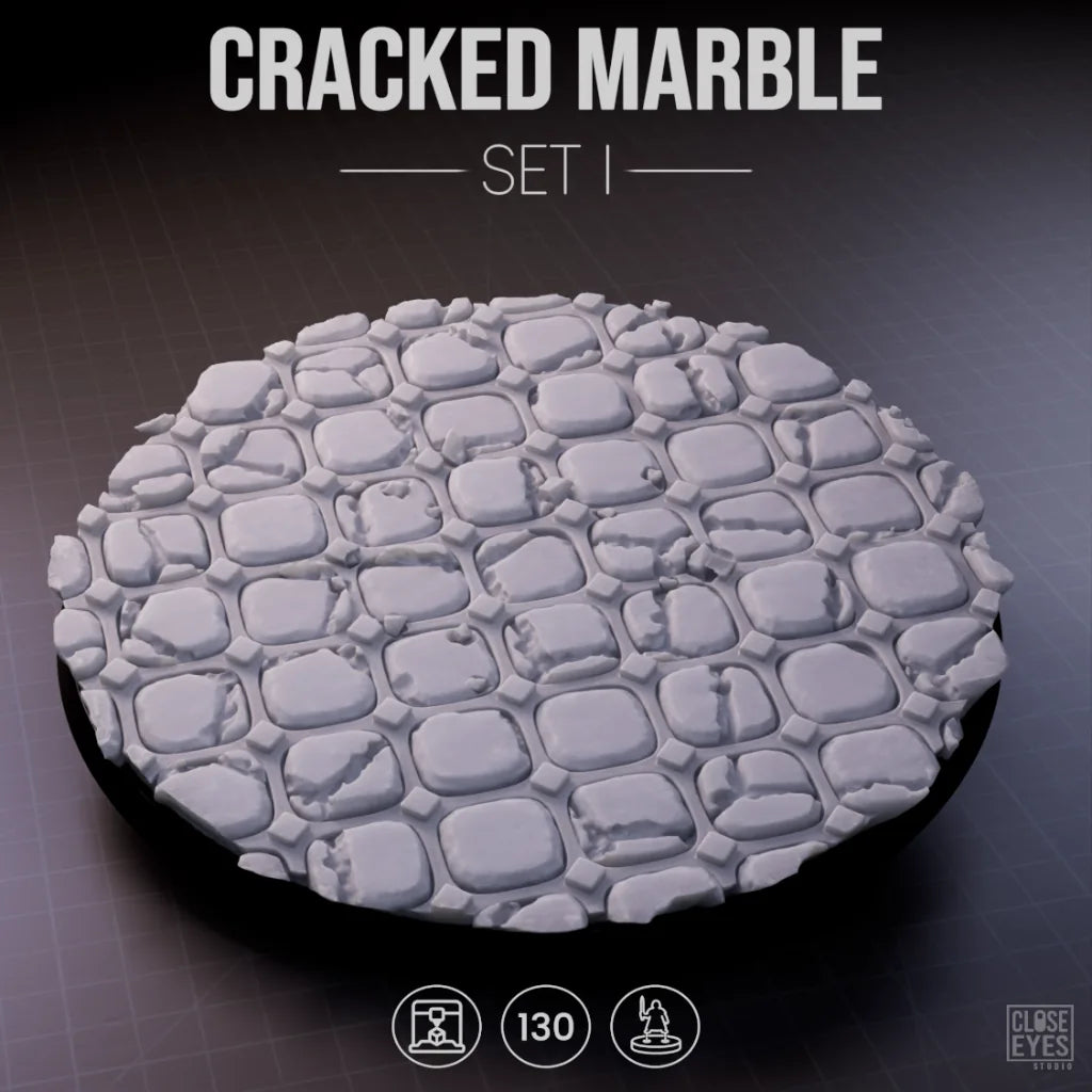 Sacred Stone Cracked Marble Round 130mm Set I