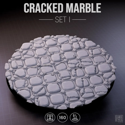 Sacred Stone Cracked Marble Round 160mm Set I