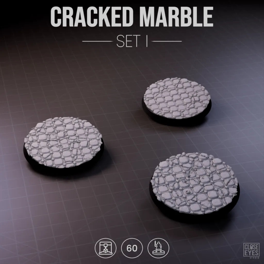 Sacred Stone Cracked Marble Round 60mm Set I