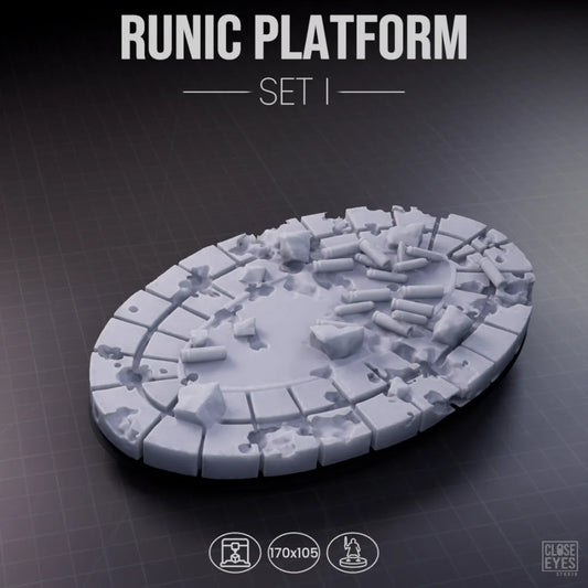 Sacred Stone Runic Platform Oval 170x105mm Set I