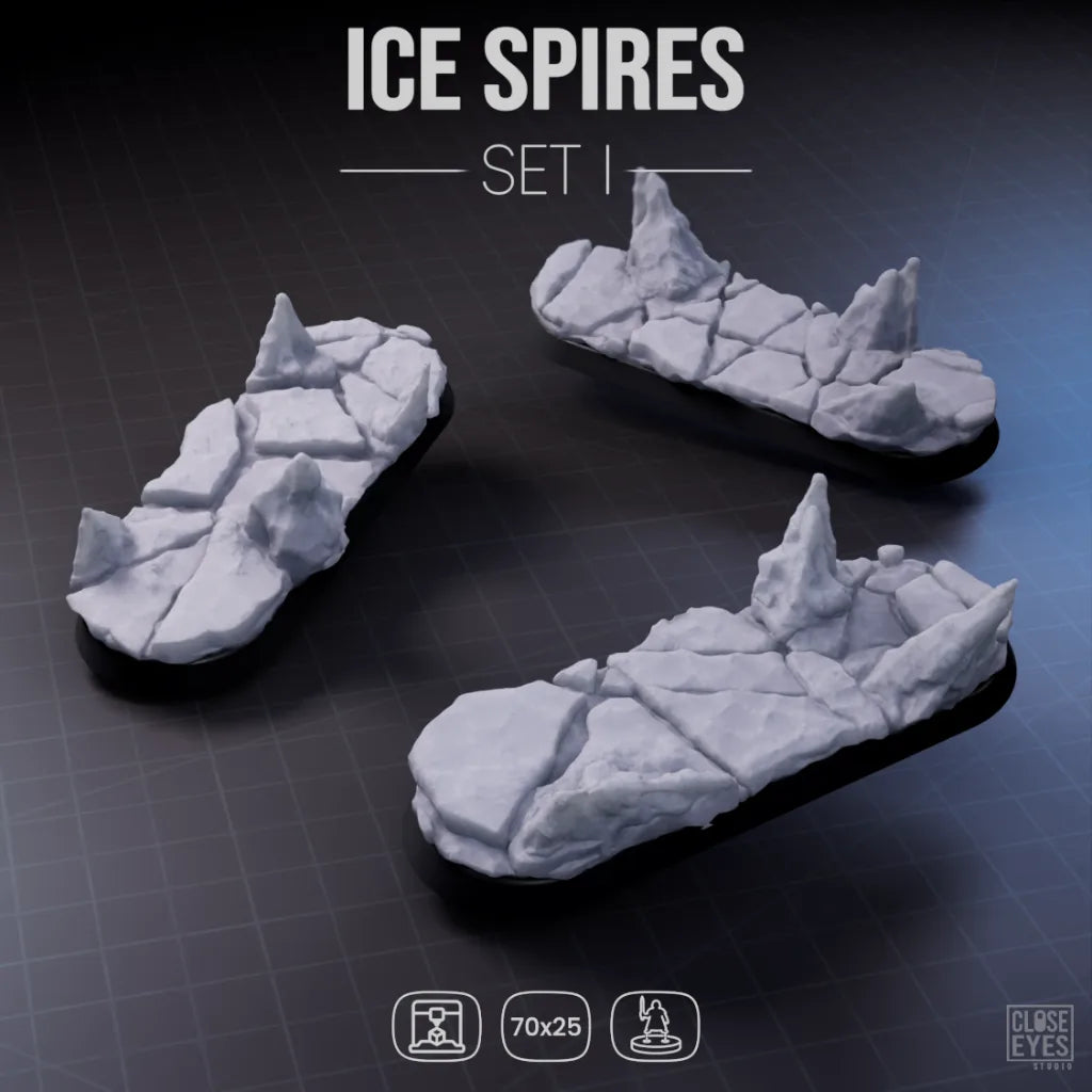 Snow And Ice Ice Spires Elongated 70x25mm Set I
