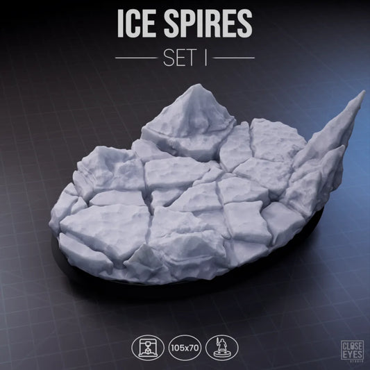 Snow And Ice Ice Spires Oval 105x70mm Set I