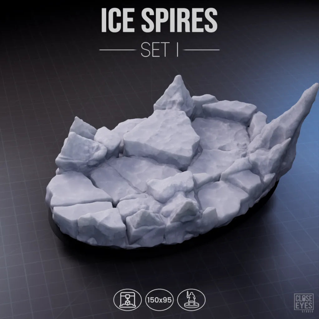 Snow And Ice Ice Spires Oval 150x95mm Set I