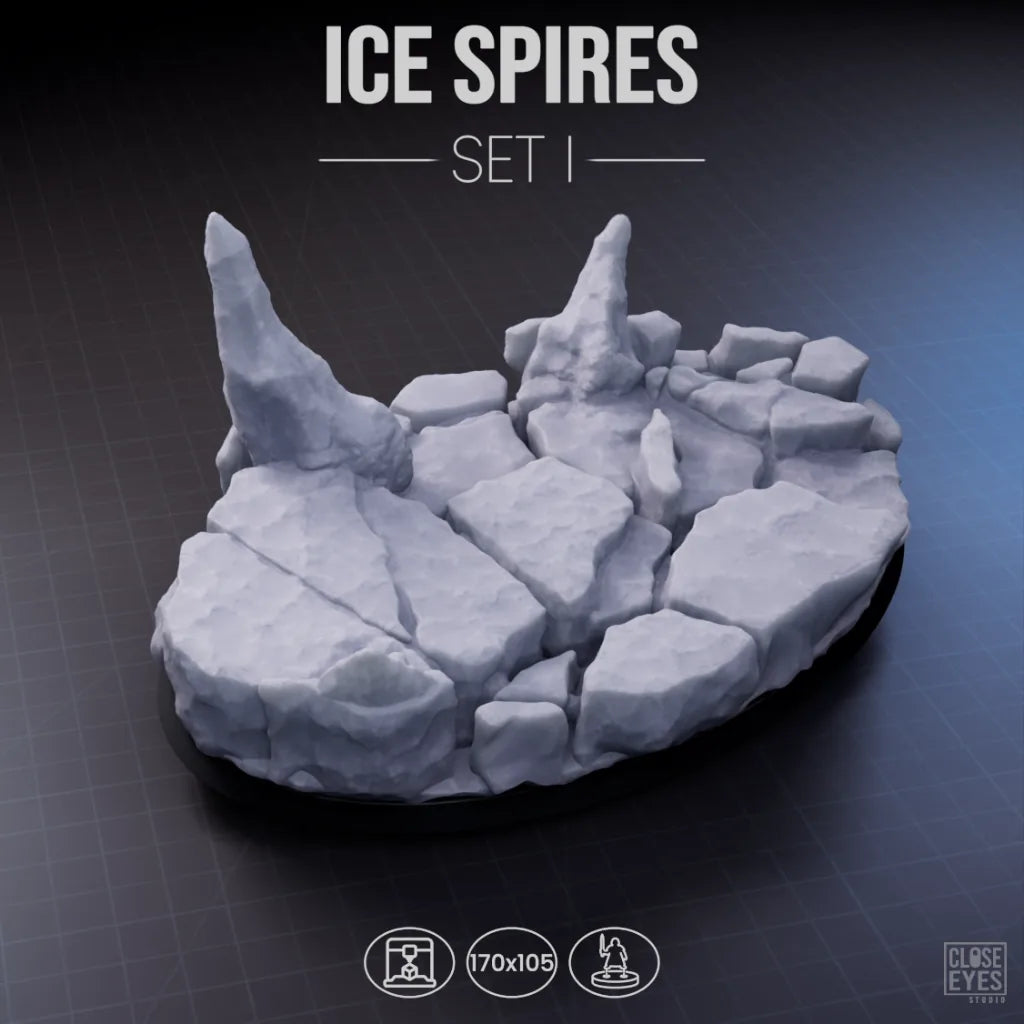 Snow And Ice Ice Spires Oval 170x105mm Set I