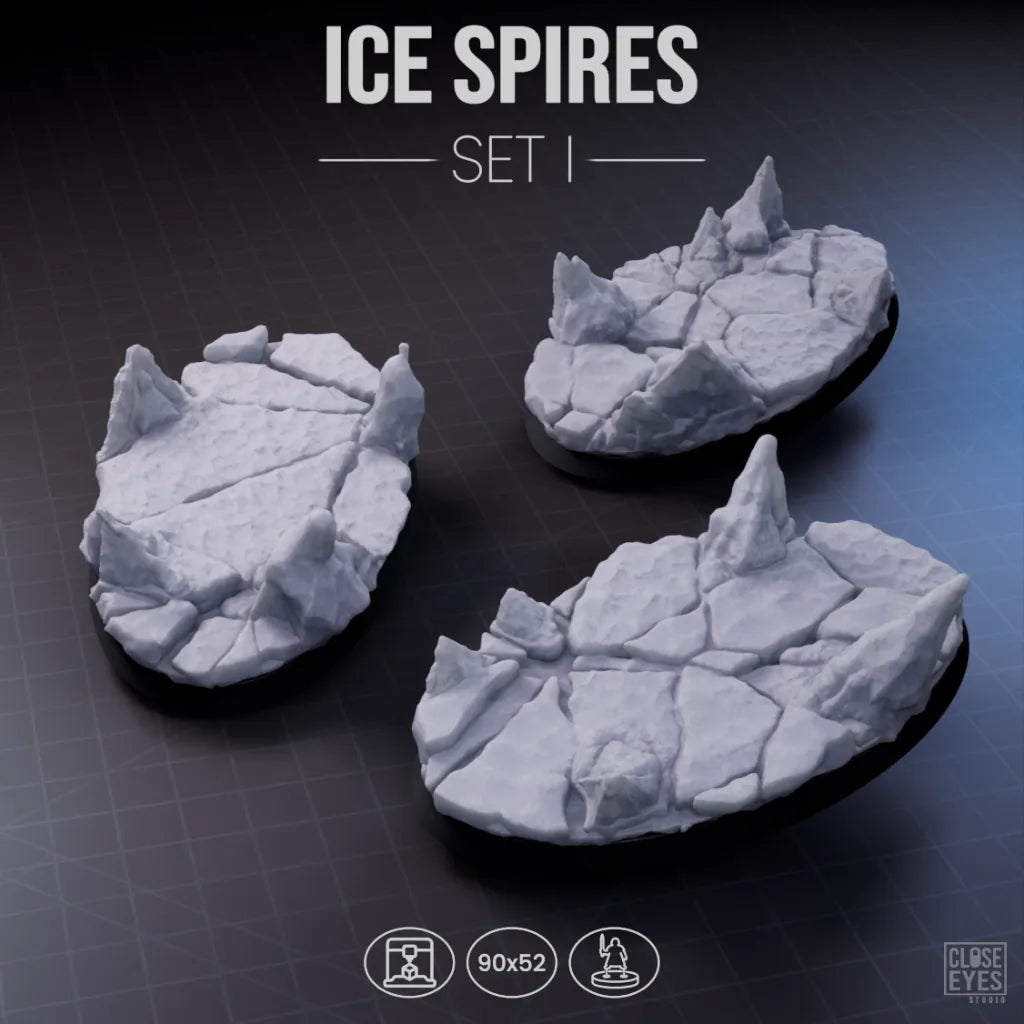 Snow And Ice Ice Spires Oval 90x52mm Set I
