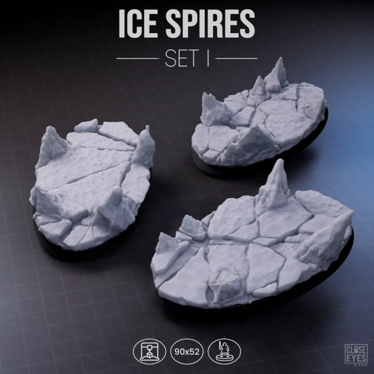 Snow And Ice Ice Spires Oval 90x52mm Set I