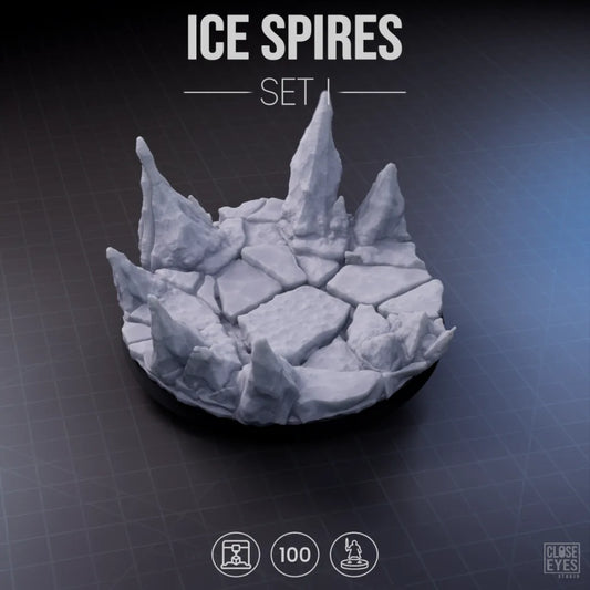 Snow And Ice Ice Spires Round 100mm Set I