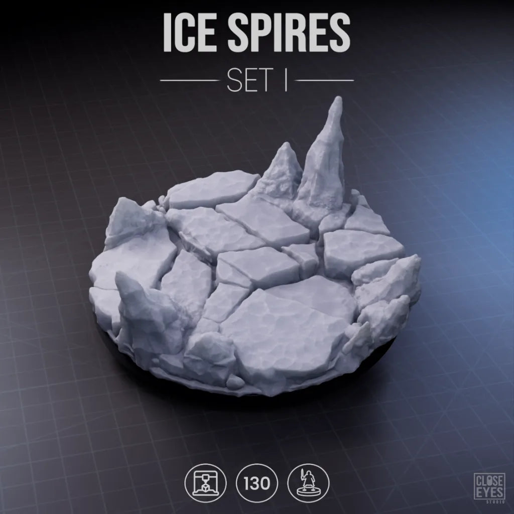 Snow And Ice Ice Spires Round 130mm Set I