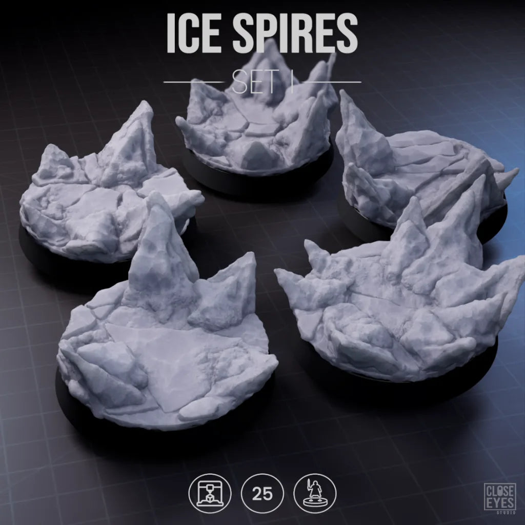 Snow And Ice Ice Spires Round 25mm Set I