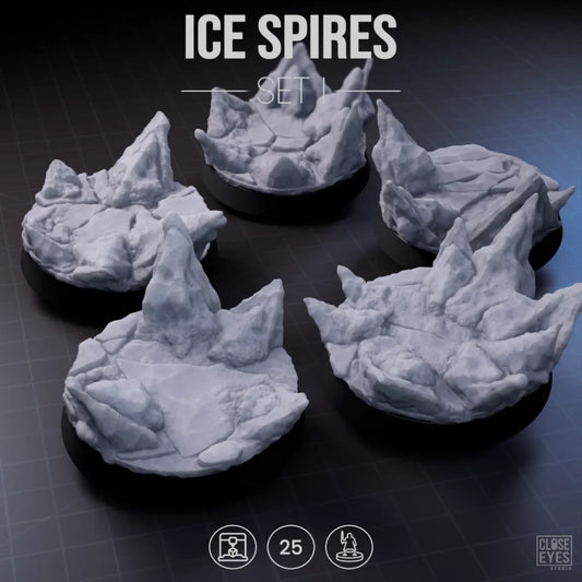 Snow And Ice Ice Spires Round 25mm Set I