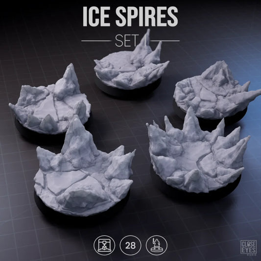 Snow And Ice Ice Spires Round 28mm Set I