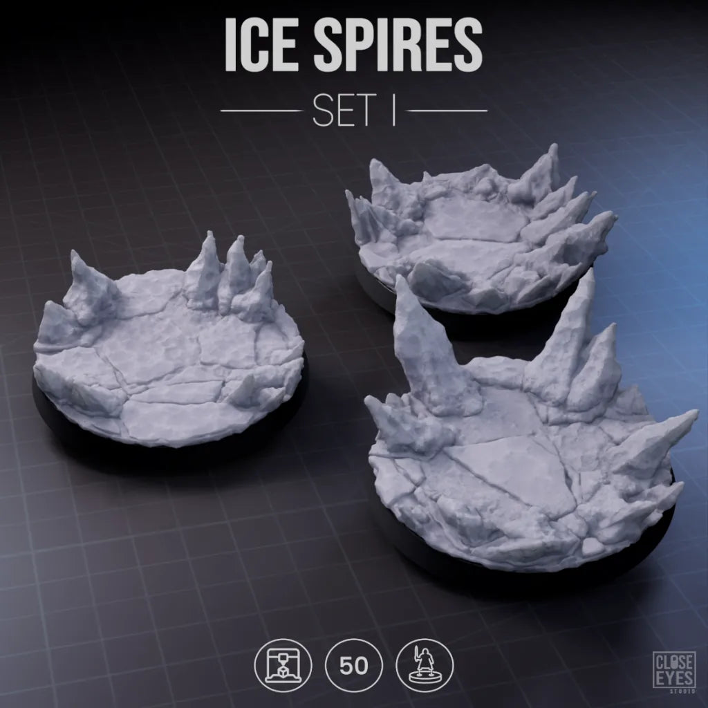 Snow And Ice Ice Spires Round 50mm Set I