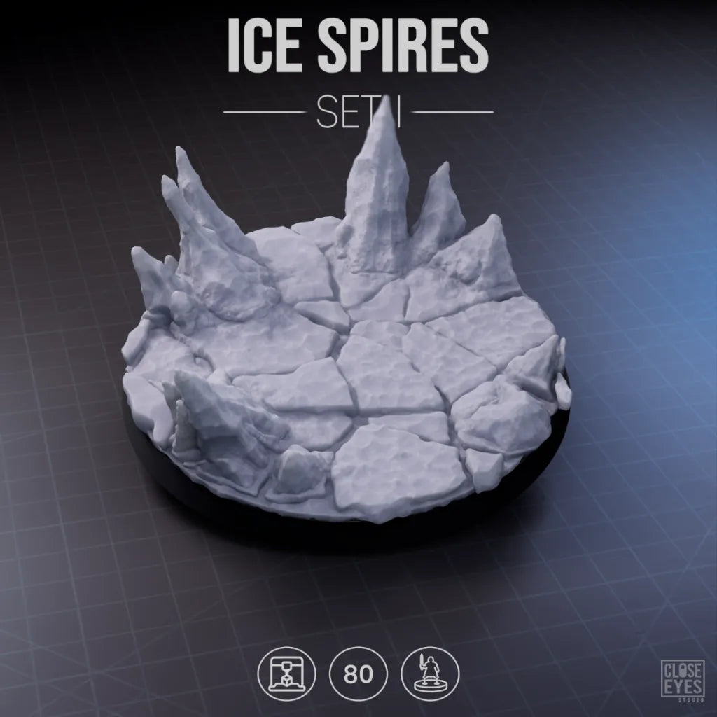Snow And Ice Ice Spires Round 80mm Set I