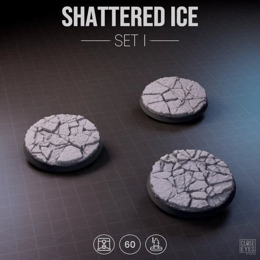 Snow And Ice Shattered Ice Round 60mm Set I