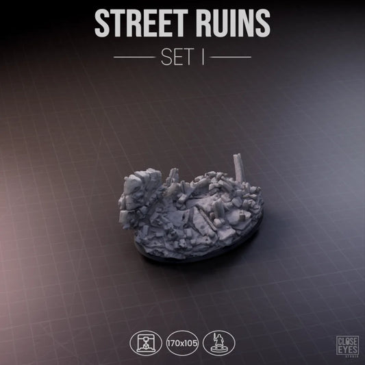 Urban Ruins Street Ruins Oval 170x105mm Set I