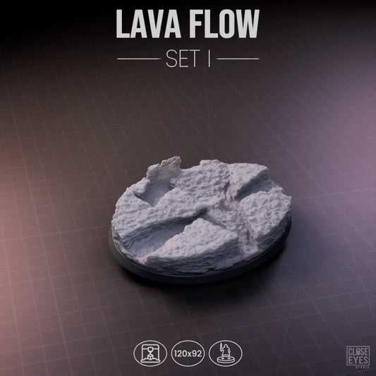 Volcanic Lava Flow Oval 120x92mm Set I