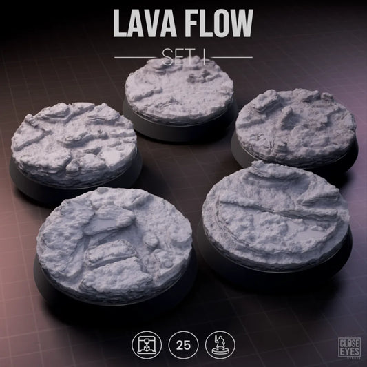 Volcanic Lava Flow Round 25mm Set I