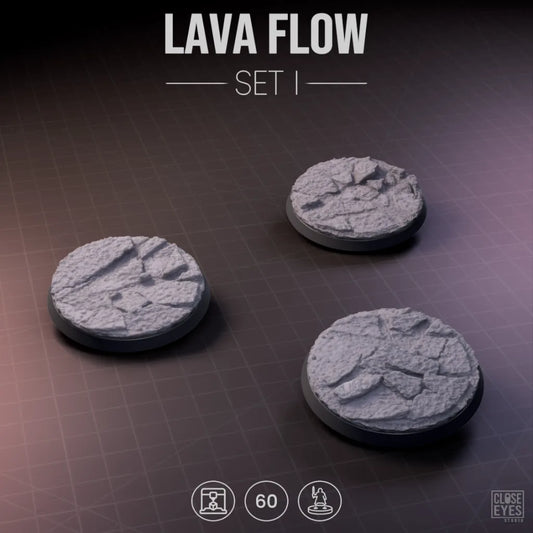 Volcanic Lava Flow Round 60mm Set I