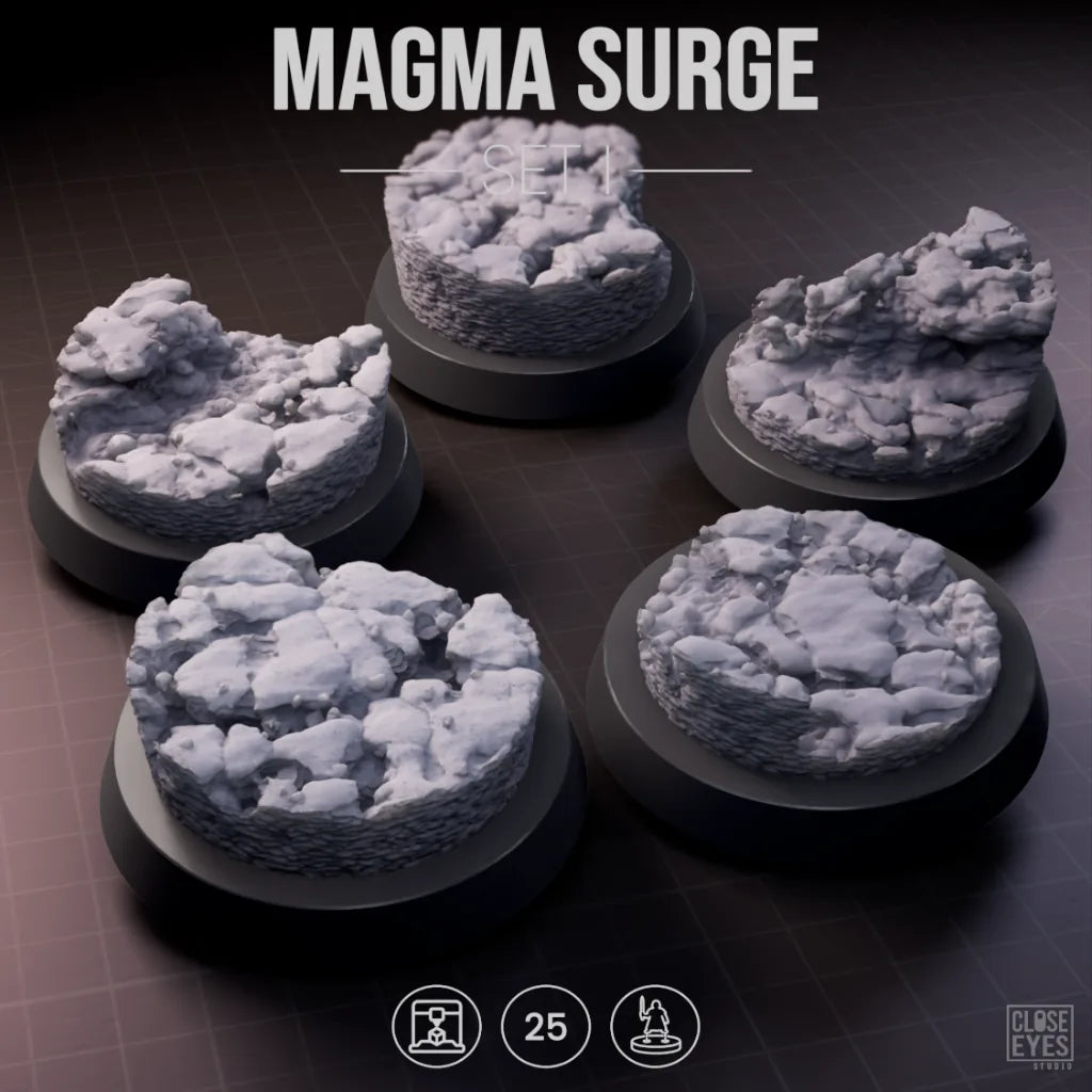 Volcanic Magma Surge Round 25mm Set I