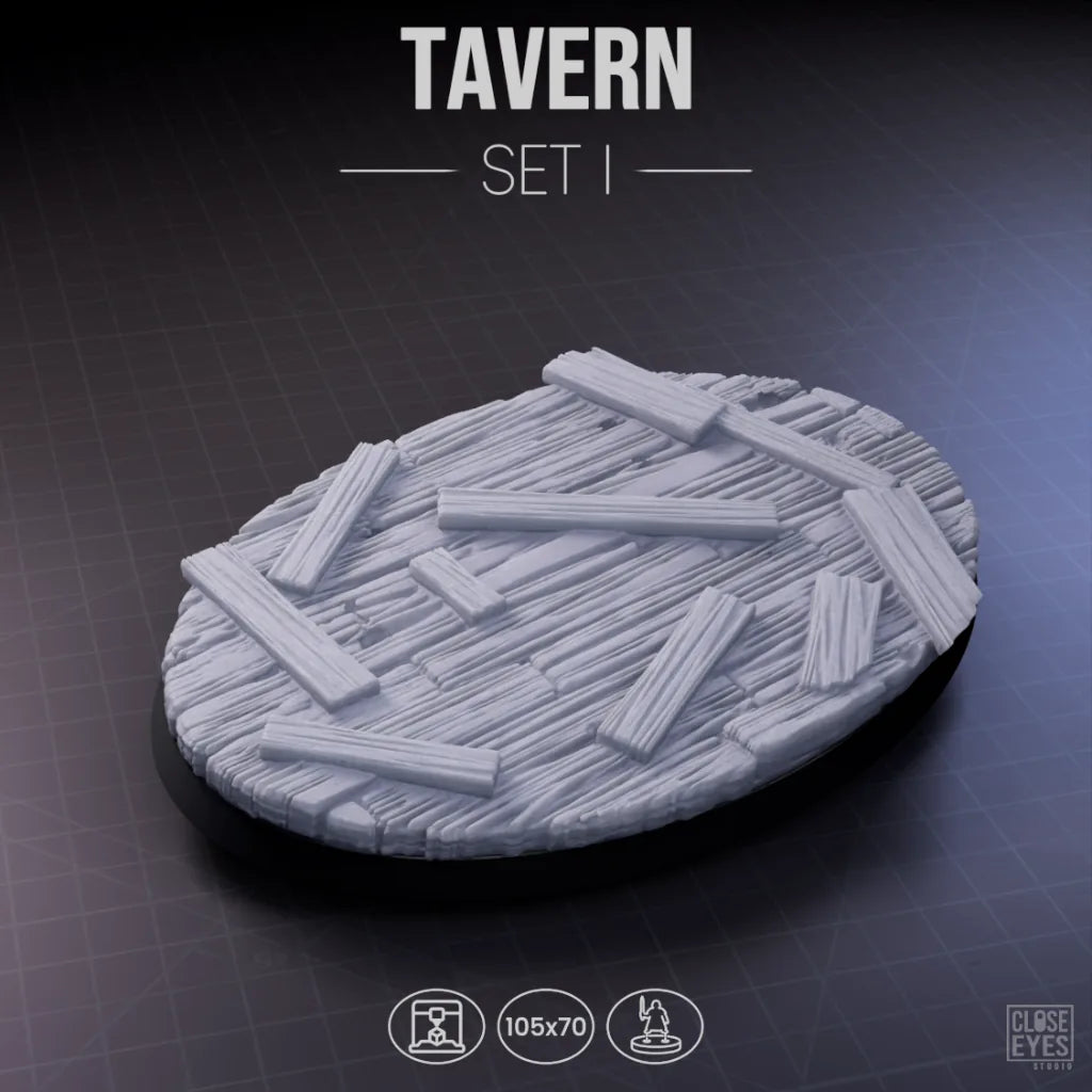 Wooden Structures Tavern Oval 105x70mm Set I