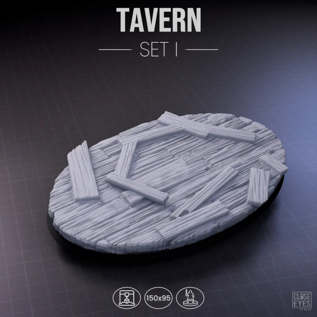 Wooden Structures Tavern Oval 150x95mm Set I