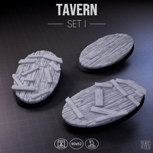 Wooden Structures Tavern Oval 90x52mm Set I