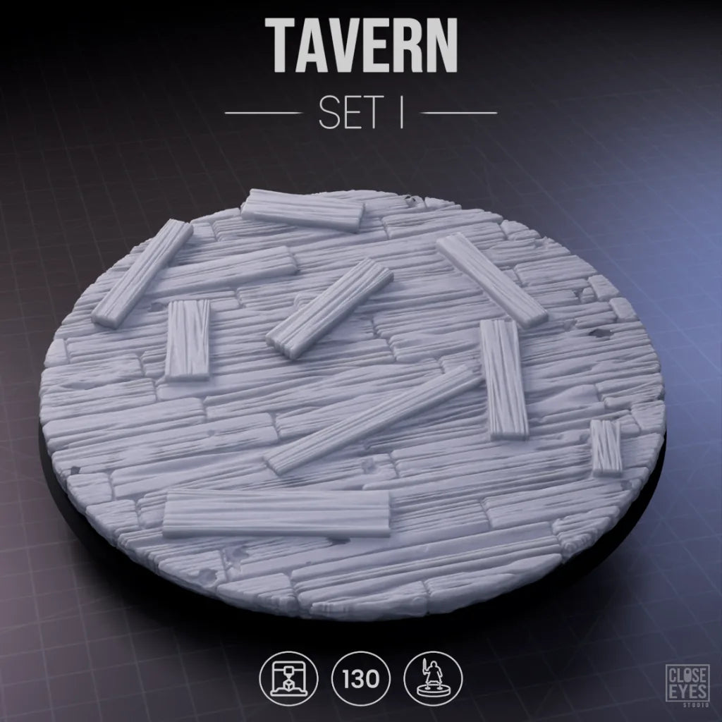 Wooden Structures Tavern Round 130mm Set I
