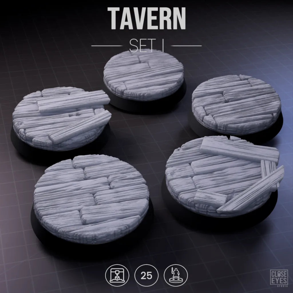Wooden Structures Tavern Round 25mm Set I