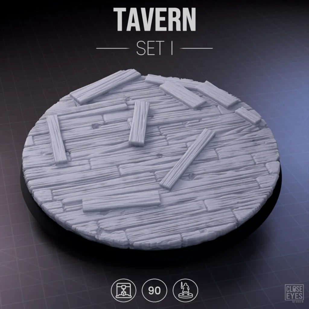 Wooden Structures Tavern Round 90mm Set I