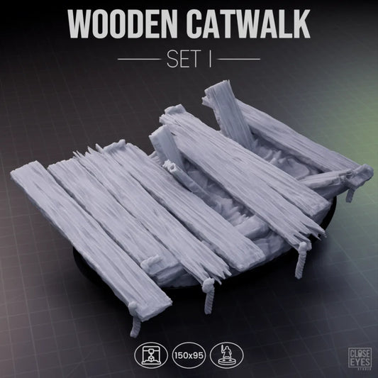 Wooden Structures Wooden Catwalk Oval 150x95mm Set I