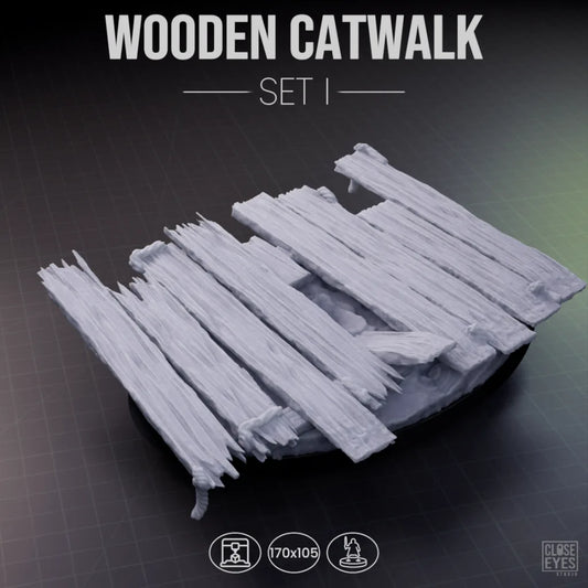 Wooden Structures Wooden Catwalk Oval 170x105mm Set I