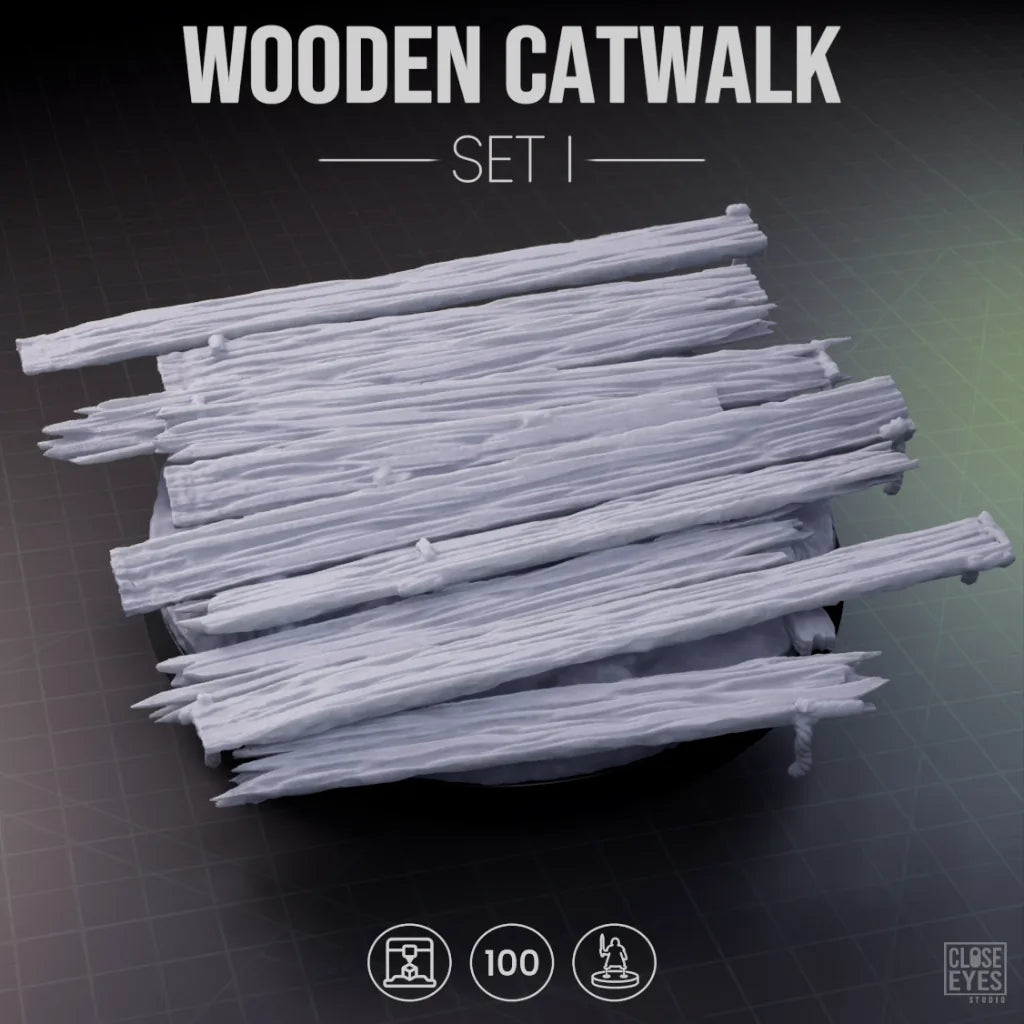 Wooden Structures Wooden Catwalk Round 100mm Set I