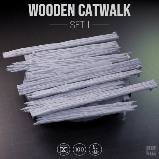 Wooden Structures Wooden Catwalk Round 100mm Set I