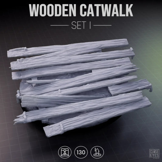 Wooden Structures Wooden Catwalk Round 130mm Set I