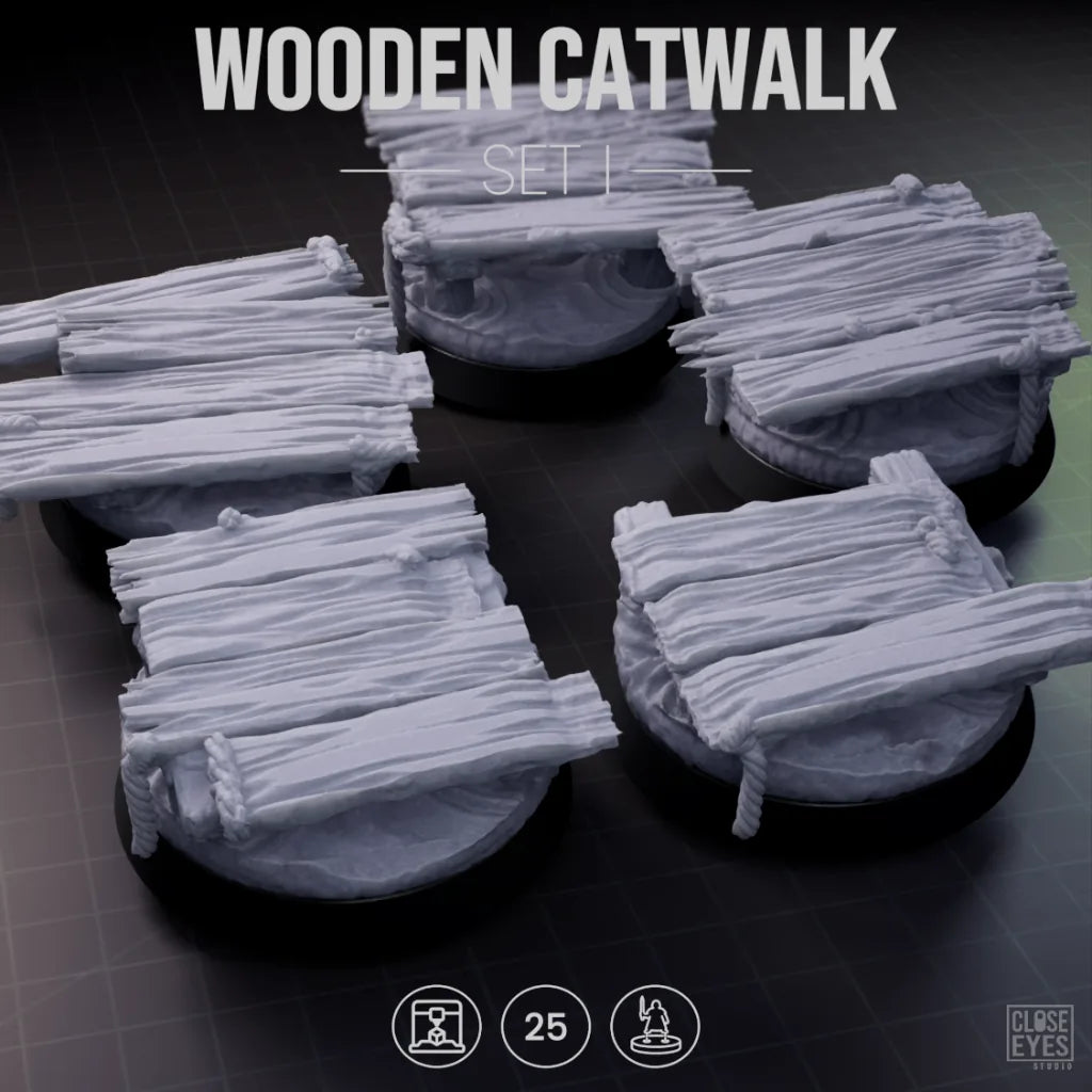 Wooden Structures Wooden Catwalk Round 25mm Set I