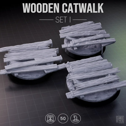 Wooden Structures Wooden Catwalk Round 50mm Set I