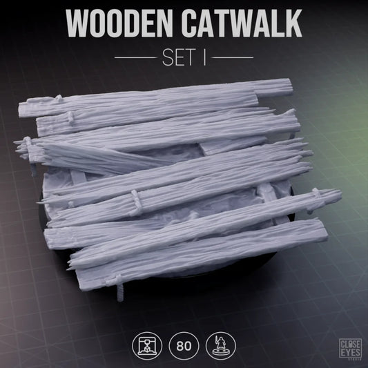 Wooden Structures Wooden Catwalk Round 80mm Set I